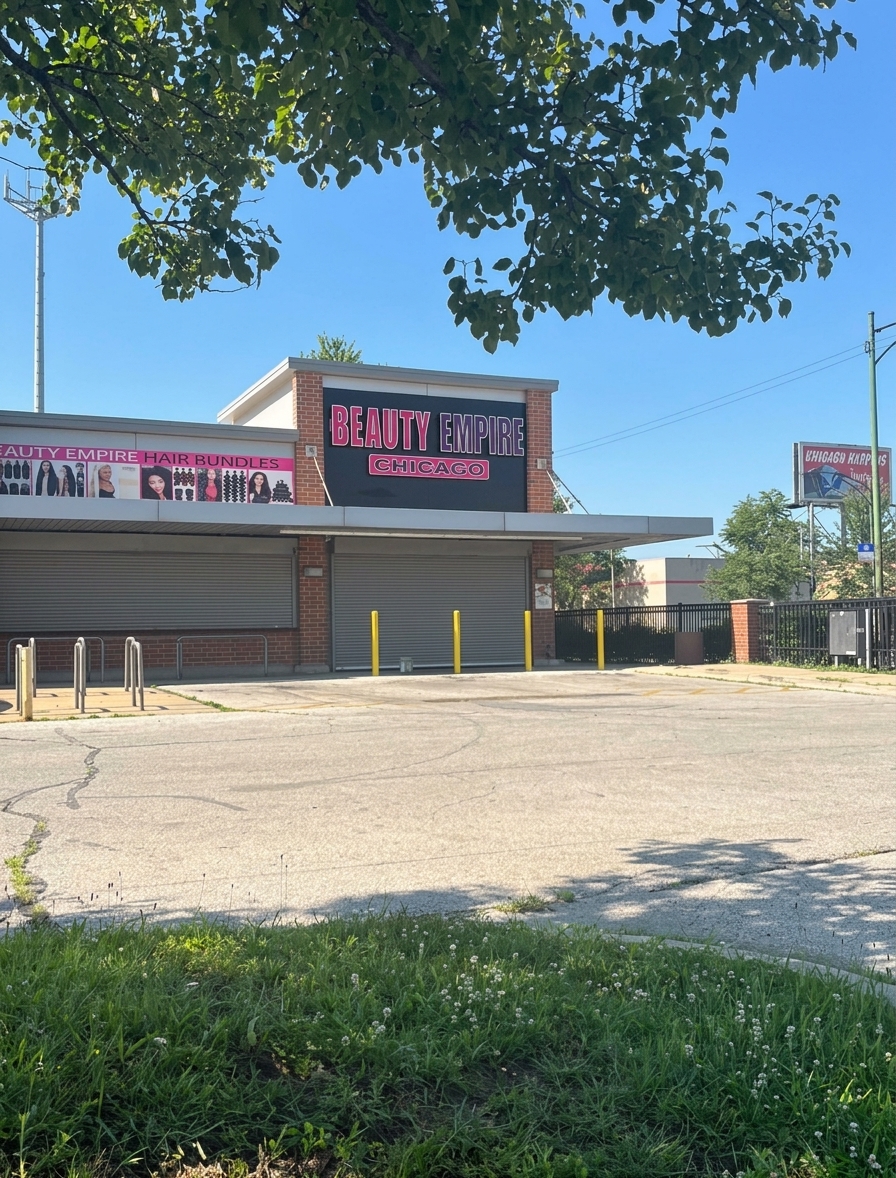 The Beauty Empire Chicago storefront on 7627 S Ashland Ave